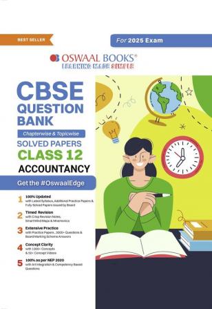 Oswaal CBSE Question Bank Class 12 Accountancy Hardcover Book Chapterwise and Topicwise Solved Papers For Board Exams 2025