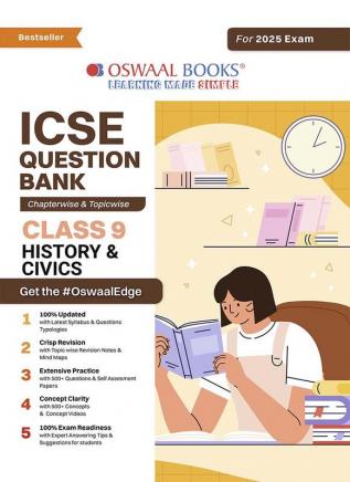 Oswaal ICSE Question Bank Class 9 History & Civics | Chapterwise | Topicwise | Solved Papers | For 2025 Exams