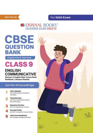 Oswaal CBSE Question Bank Class 9 English Communicative Hardcover Book Chapterwise and Topicwise Solved Papers For 2025 Exams