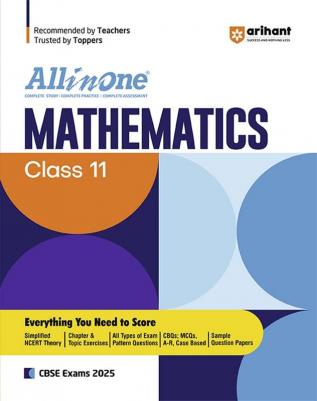 Arihant All In One Class 11th Mathematics for CBSE Exam 2024