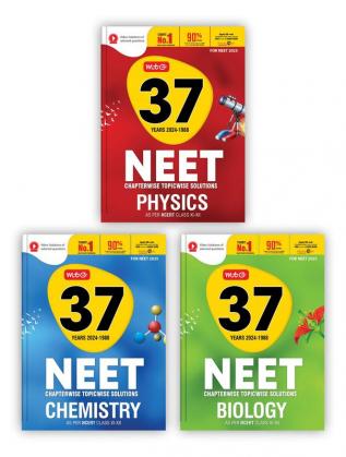 MTG 37 Years NEET Previous Year Solved Question Papers with NEET PYQ Chapterwise Topicwise Solutions Physics Chemistry Biology For NEET 2025 Exam