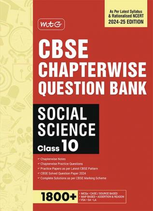 MTG CBSE Class 10 Chapterwise Question Bank Social-Science For 2025 Board Exam | As Per Latest CBSE Syllabus & Rationalised NCERT Pattern