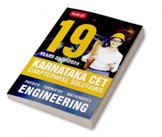 MTG 19 Years (2024-2006) Karnataka CET Chapterwise Solutions Physics::Chemistry & Mathematics | KCET Previous Year Solved Papers | KCET PYQ Book For Engineering Entrance Exam 2025