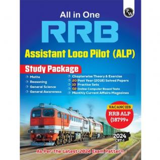 PW All in one RRB Assistant Loco Pilot (ALP) 2024 CBT Paper-1 study package with Chapterwise theory and exercises including 20 Previous Solved Papers (pyqs)and 10 Practice Sets