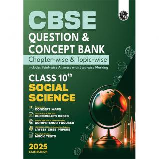 PW CBSE Question and Concept Bank (QCB) Class 10 Social Science For 2025 Board Exams Chapterwise and Topicwise Solved Questions