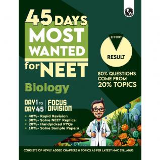 PW 45 Days NEET Most Wanted Biology for NEET UG 2024 Chapter wise Revision Based on 80-20 rule with Sample Papers and Handpicked Past Year Questions