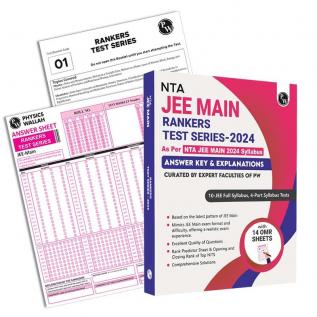 PW NTA JEE MAIN Rankers Test Series - 2024 with Latest Pattern | 10 Full Syllabus + 4 Part Syllabus (Class 11th & 12th) | OMR Sheet Detailed Solutions Rank Predictor State-wise College Cut-off