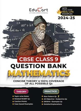 Educart CBSE Question Bank Class 9 Mathematics 2024-25 (For 2025 Board Exams)