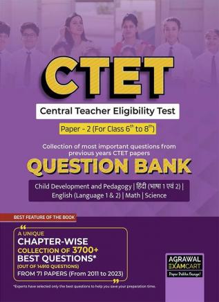 Examcart CTET Paper 2 (Class 6 To 8) Math & Science Question Bank for 2024 Exam in English