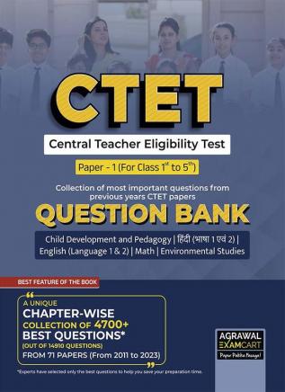 Examcart CTET Paper 1 (Class 1 To 5) Math & EVS Question Bank for 2024 Exam in English