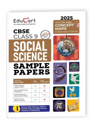 Educart CBSE Social Science Class 9 Sample Papers for 2024-25 (Introducing Revision Maps) 2025