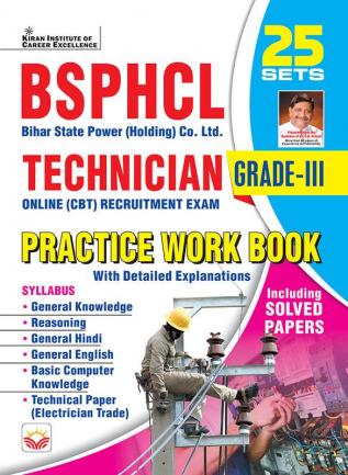 Bsphcl Technician Grade 3 Practice Work Book Including Solved Papers (English Medium)(5011)