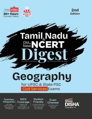 Tamil Nadu & Old + New NCERT Digest Geography for UPSC & State PSC Civil Services Exams | NCERT Class VI - XII & TN Class X - XII | 30+ Hours Video | IAS Prelims & Mains