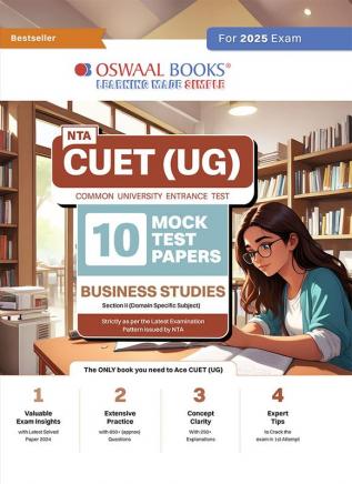 Oswaal NTA CUET (UG) 10 Mock Test Papers Business Studies (For 2025 Exam)