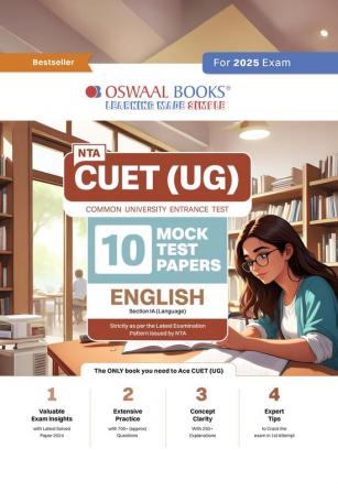 Oswaal NTA CUET (UG) 10 Mock Test Papers English (For 2025 Exam)