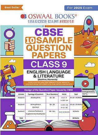 Oswaal Cbse Sample Question Papers Class 9 English Language And Literature Book (For 2025 Exam)