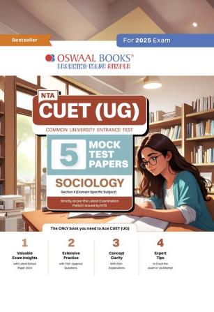 Oswaal NTA CUET (UG) 5 Mock Test Papers Sociology (For 2025 Exam)