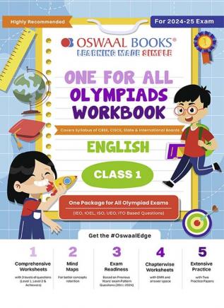 Oswaal One for All Olympiads Workbook_Class 1_English_For 2025 Exam