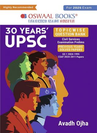 Oswaal 30 Years UPSC Civil Services Examination Prelims GS 1 (2024-1995) & CSAT 2023-2011 Papers Topicwise Solved Question Papers (For 2025 Exam)