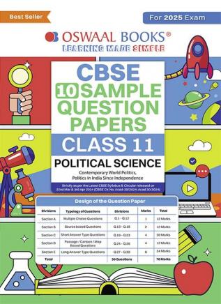 Oswaal Cbse Sample Question Papers Class 11 Political Science (For 2025 Exam)