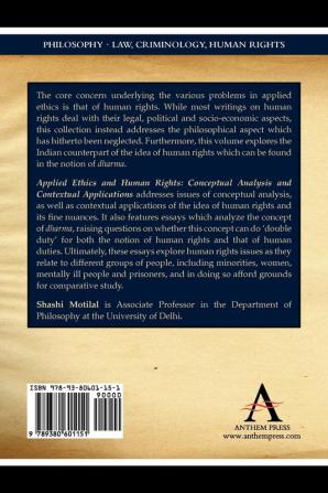 Applied Ethics and Human Rights: Conceptual Analysis and Contextual Applications (Anthem South Asian Studies)