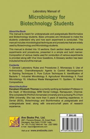 Laboratory Manual of Microbiology for Biotechnology Students