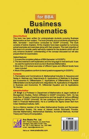 Business Mathematics For BBA