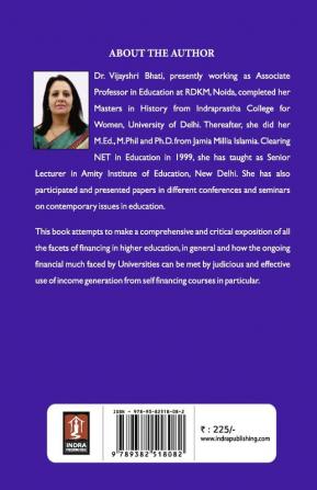 Financing in Higher Education A study of self - Financing Courses as Additional Income Generation Resources to meet the Needs of Universities