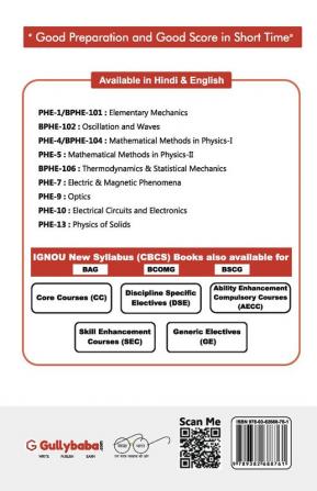 BPHE-101/PHE-01 Elementary Mechanics