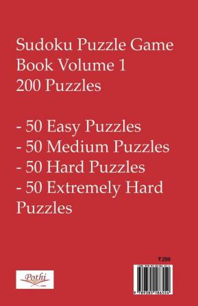 Sudoku Puzzle Game Book Volume 1