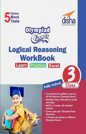 Olympiad Champs Logical Reasoning Workbook Class 3 with 5 Mock Online Olympiad Tests