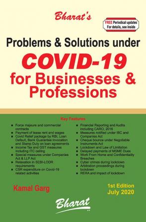 Problems & Solutions under COVID-19 for Business & Professions