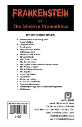 Frankenstein or The Modern Prometheus