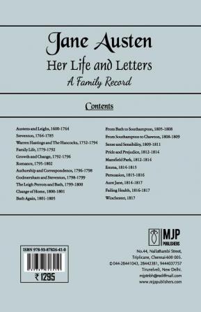 Jane Austen Her Life and Letters A Family Record