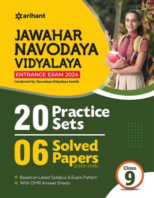 Jawahar Navodaya Vidyalaya Class 9 (20 Practice Sets & 6 Solved Papers) Exam 2024