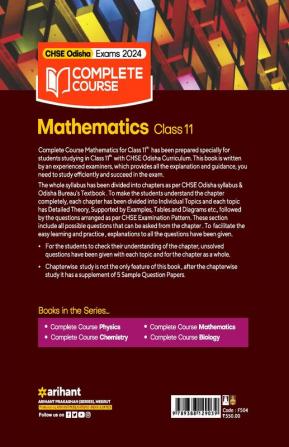 Complete Course For Mathematics Class 11th CHSE Odisha Exam 2024