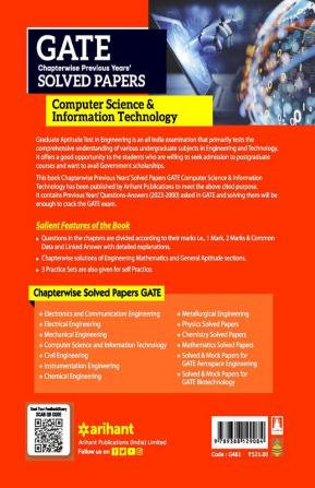 GATE Chapterwise Previous Years Solved Papers (2023-2000) Computer Science & Information Technology