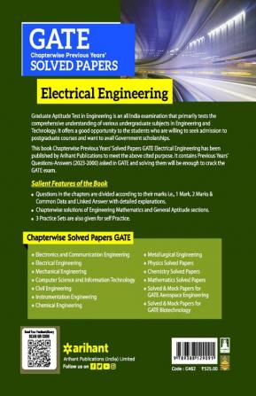 GATE Chapterwise Previous Years Solved Papers (2023-2000) Electrical Engineering