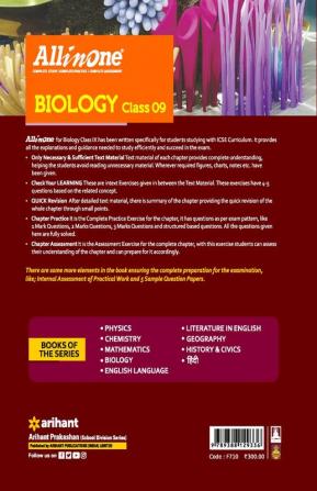 All In One Class 9th Biology for ICSE Exam 2024