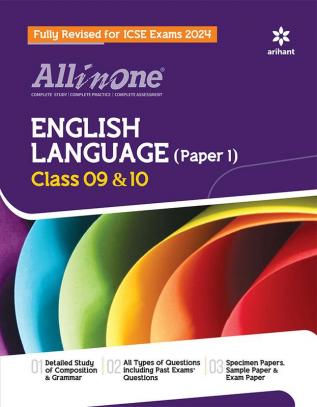 All In One Class 9th and 10th English Language(Paper 1) for ICSE Exam 2024