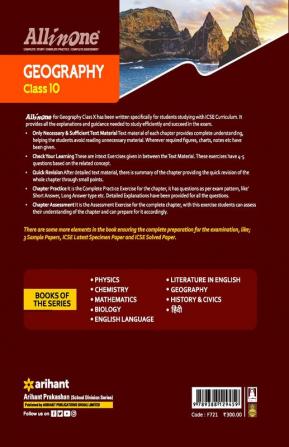 All In One Class 10th Geography for ICSE Exam 2024