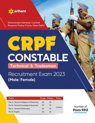 CRPF Constable Technical and Tradesman Exam 2023 for Men/Women