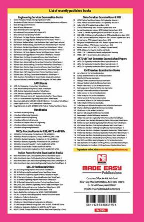 State Engineering Services Exams Previous Years Conventional Solved Papers : CE