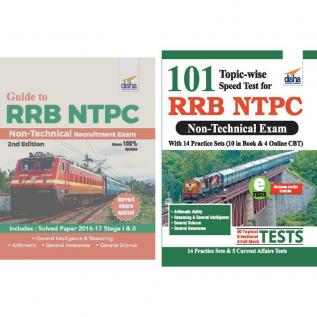 Crack RRB NTPC Non Technical Exam (Guide + 101 Topic-wise Tests + 14 Practice Sets Online| Offline) 2nd Edition