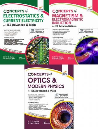 Concepts of Class 12 Physics for JEE Advanced & Main - (Electricity Magnetism Optics & Modern Physics) 4th Edition