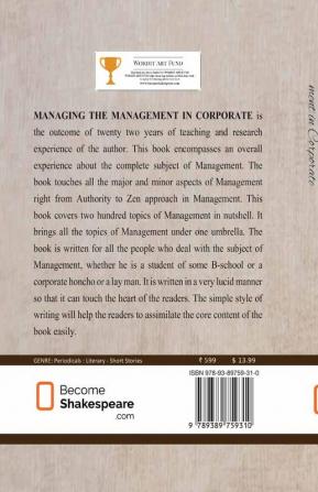 Managing the Management in Corporate : A Book of Managing the Management