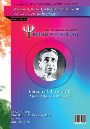 THE INTERNATIONAL JOURNAL OF INDIAN PSYCHOLOGY (Volume 8 Issue 3) Booklet 3