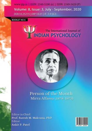 THE INTERNATIONAL JOURNAL OF INDIAN PSYCHOLOGY (Volume 8 Issue 3) Booklet 6