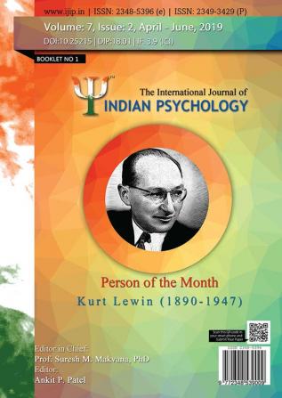 THE INTERNATIONAL JOURNAL OF INDIAN PSYCHOLOGY VOLUME 7 ISSUE 2 BOOKLET NO 1