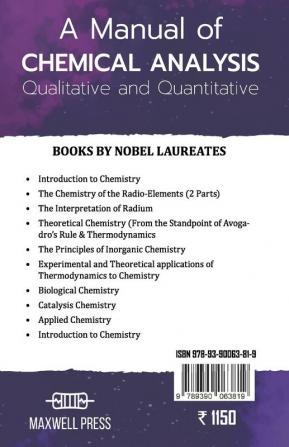 A Manual of Chemical Analysis (Qualitative and Quantitative)